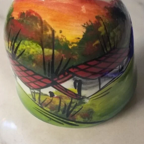 Guatemala’s Colorful Ceramic Bell, Hand-Painted Folk Art  Decorative Souvenir - Picture 15 of 15